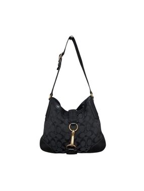 Coach Y2K Vintage 2000 Hamptons Signature Canvas & Leather Hobo Bag W/Brass